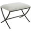 Petit banc en tissu gris Carver