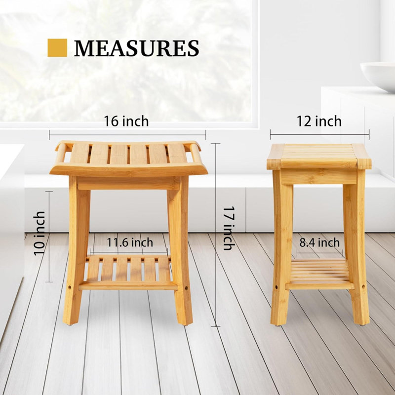 Braewyn Bamboo / Rattan Accent Stool, Natural