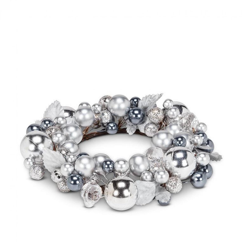 Beaded Candle Ring, Silver