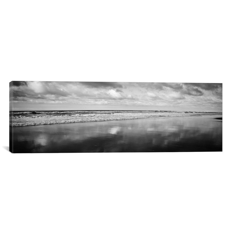 " Beach (Black & White) " by Michael Harrison, 12" H x 36" W x 1.5" D