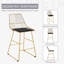 Swivel Upholstered Counter Stool with Metal Frame-1130287712