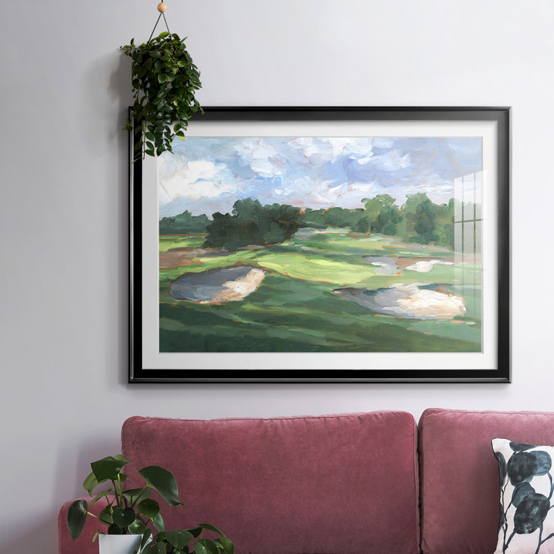 Golf Course Study III, reproduction d'art encadrée, Noir, H 15 po x l 21 po x P 1,5 po