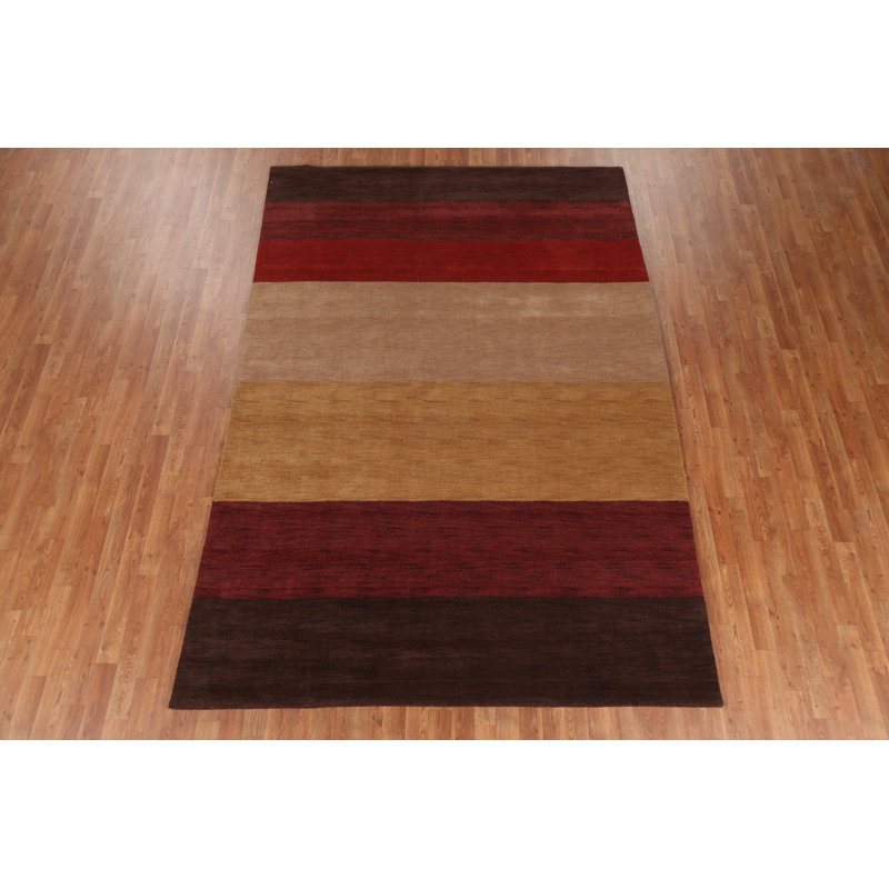 Tapis rayé moderne Gabbeh 7 x 10