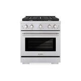 ZLINE 30 in. 4.2 cu. ft. Paramount Dual Fuel Range W/ 4 Burner Gas Cooktop & Electric Convection Oven in Stainless Steel (SDR30)