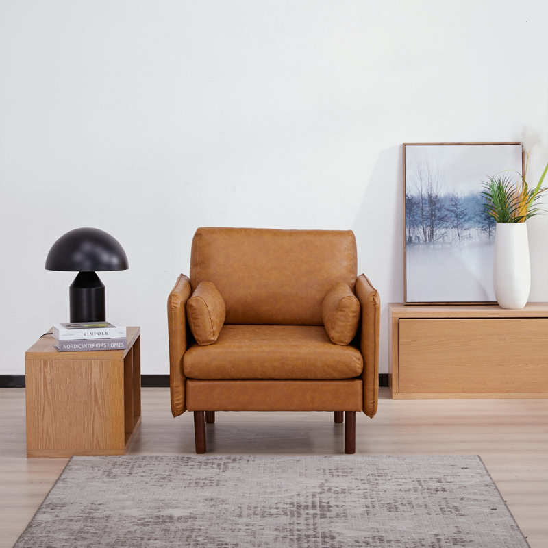 Fauteuil en cuir Reachel