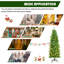 Arbre de Noël pin floqué et illuminé-1393078014