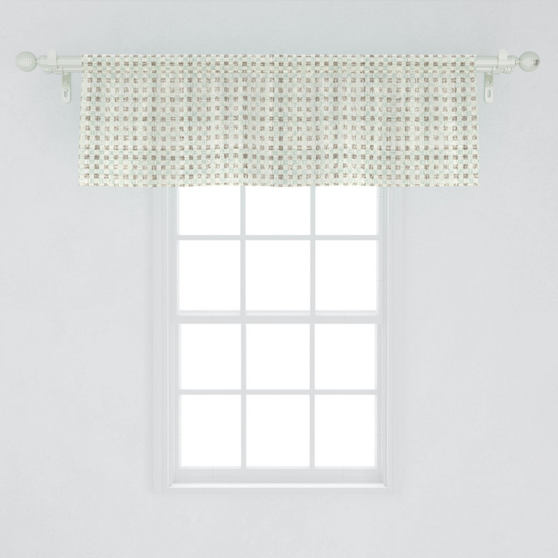 Geometric Tailored Window Valance