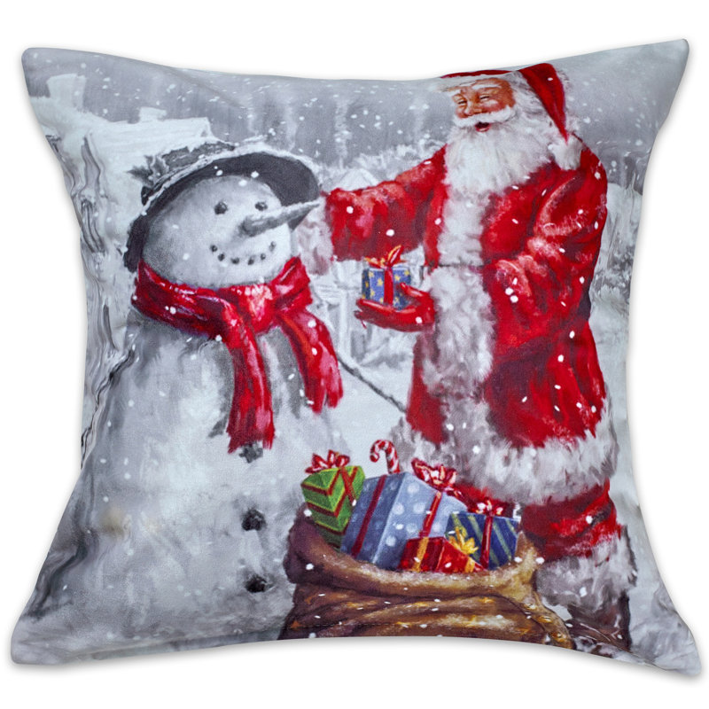 Splendors Printed Christmas, Throw Pillow