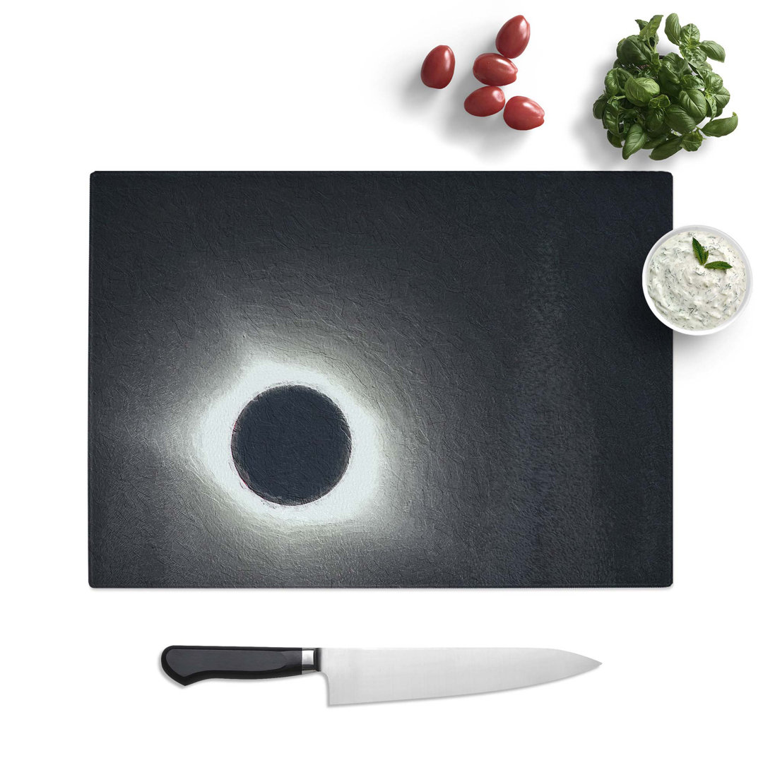 Tempered Glass Total Eclipse of the Moon Chopping Board
