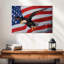 Lelar US Flag And Flying Bald Eagle-107922987