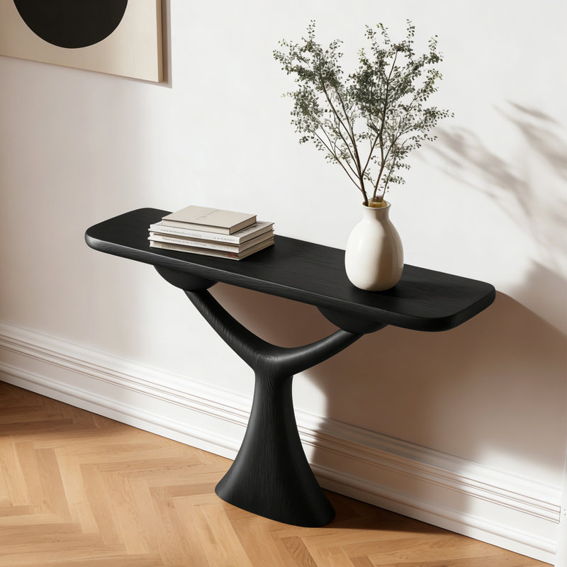 Nordic Minimalist Solid Ash Wood Console Table