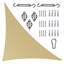 Toile d'ombrage triangulaire Colourtree avec trousse de quincaillerie d'installation-92296162-58148944
