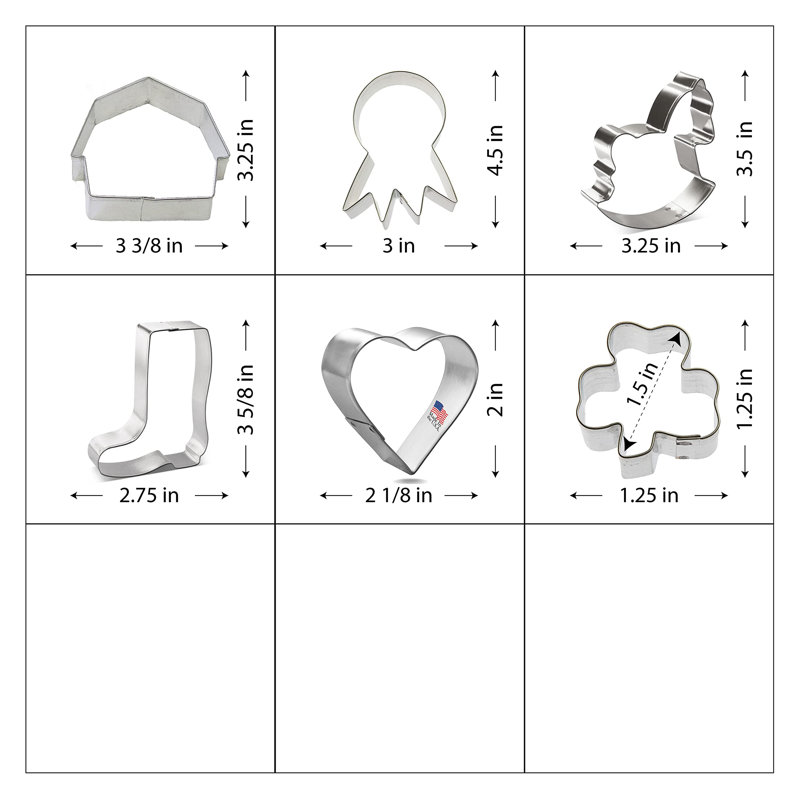 CookieCutter.com 6 -Piece Non-Stick Cookie Cutter