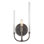 Shellson Stainless Steel Armed Sconce
