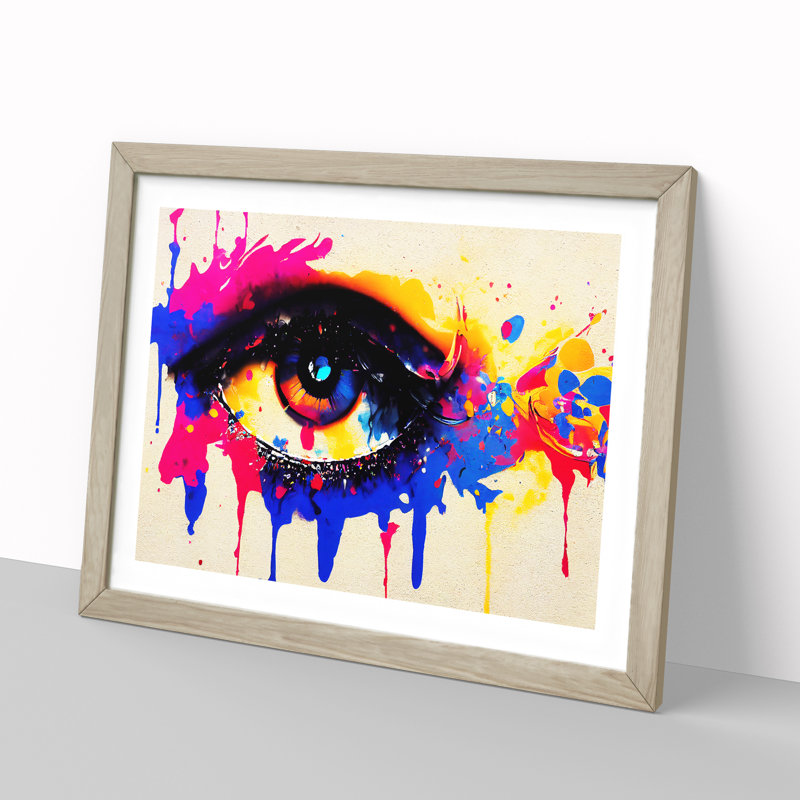 Eye Of A Woman Vol.2 Abstract - Single Picture Frame Print, 46cm H x 64cm W x 2cm D, Oak Framed