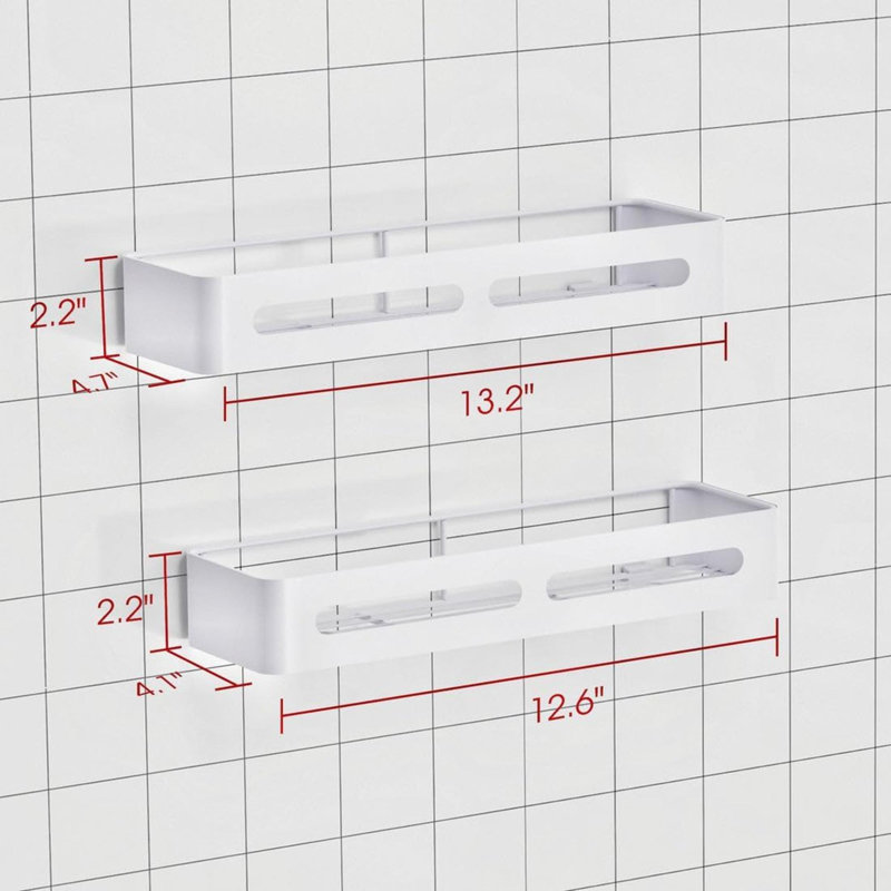 Tablette en acier inoxydable 2 pièces Paxten, Blanc