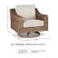 Chaise longue d'extérieur pivotante en osier Danny