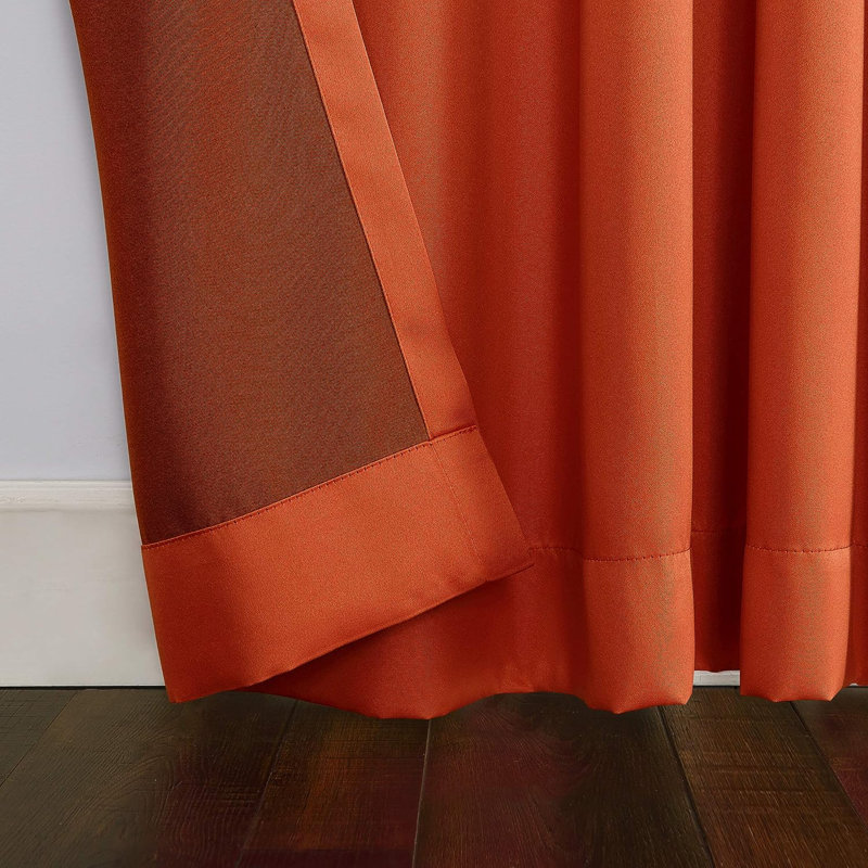 Blackout Curtain Single Panel, 54" W x 95" L, Tangerine