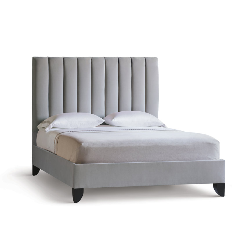 Tête de lit tapissier Kyler, Gris, Très grand