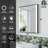 ZC-Mirror 36"H Wall Mounted Bathroom Rectangle Framed LED Mirror With Memory Function-94554664