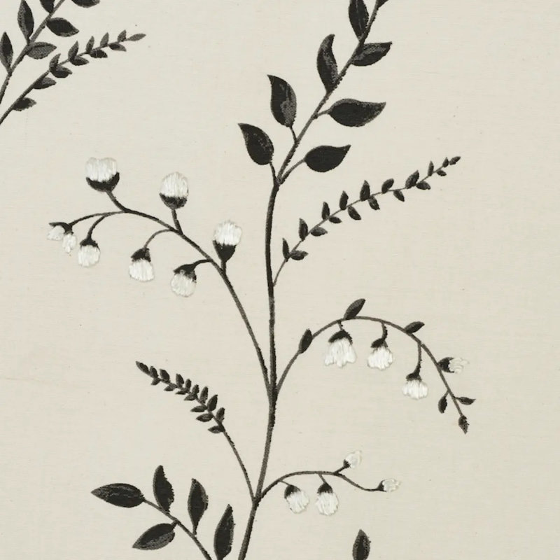 Cynthia Embroidered Print Fabric, Black/ Neutral