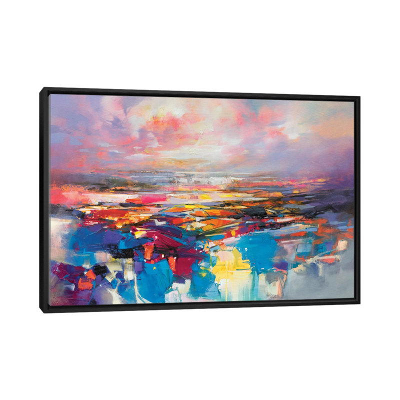 «Quantum Gravity», reproduction sur toile, H 18 po x l 26 po x P 1,5 po, Toile avec cadre noir, Pas de tapis