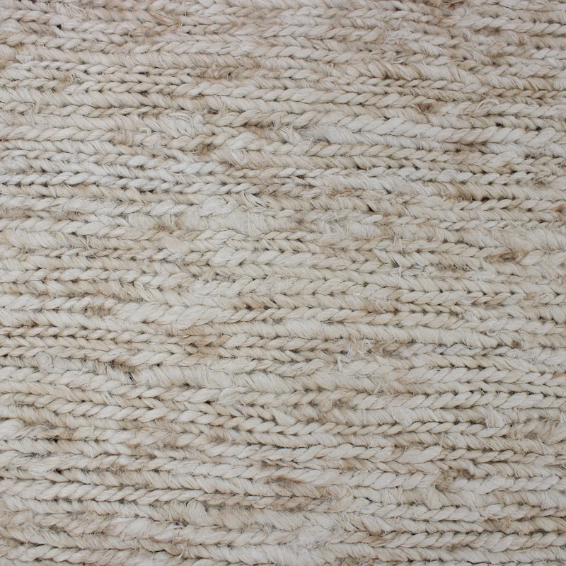 Ivory Hand-Knotted Viscose Area Rug, 8' x 10'