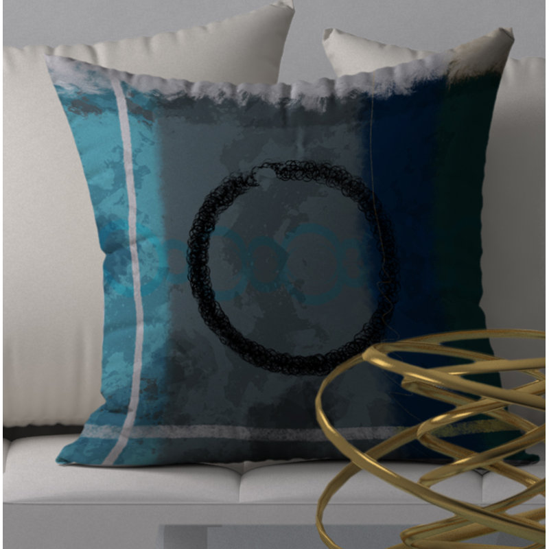 Housse de coussin décorative carrée Munchy, 18 po x 18 po