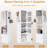 360° Rotating Makeup Cabinet, Jewelry Cabinet With A Full-length Mirror, Standing Storage Cabinet With A Coat Rack-263455657