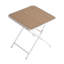 Ensemble de salle à manger ergonomique rayé - Pp et métal imperméables - Polyvalence intérieure / extérieure moderne