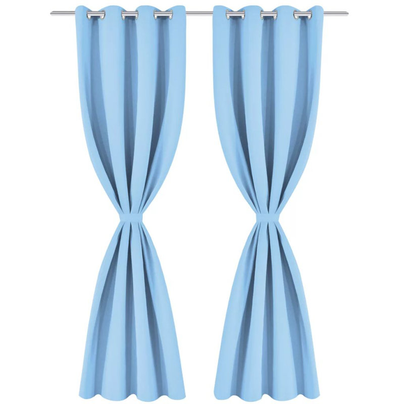 Bacall Blackout Curtain Single Panel, Turquoise