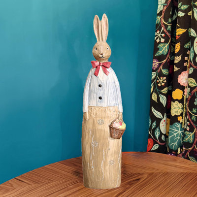 Easter Bunny Decorations Couple Rabbit, Spring Easter Bunny Figurine