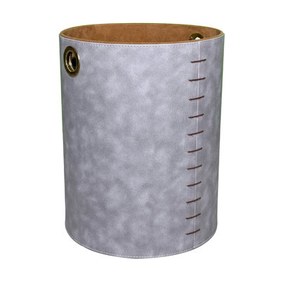 Dual Tone Grey Leather with Suede Bin