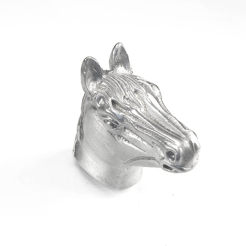 Poignée fantaisie Equestre, Nickel satiné, L 1,5 po x l 0,625 po x P 1,25 po