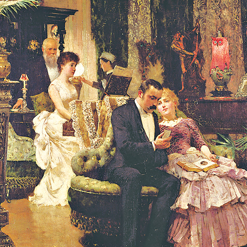 " The Conversation Piece " by Solomon Joseph Solomon, 24.25" H x 28.25" W x 1.875" D