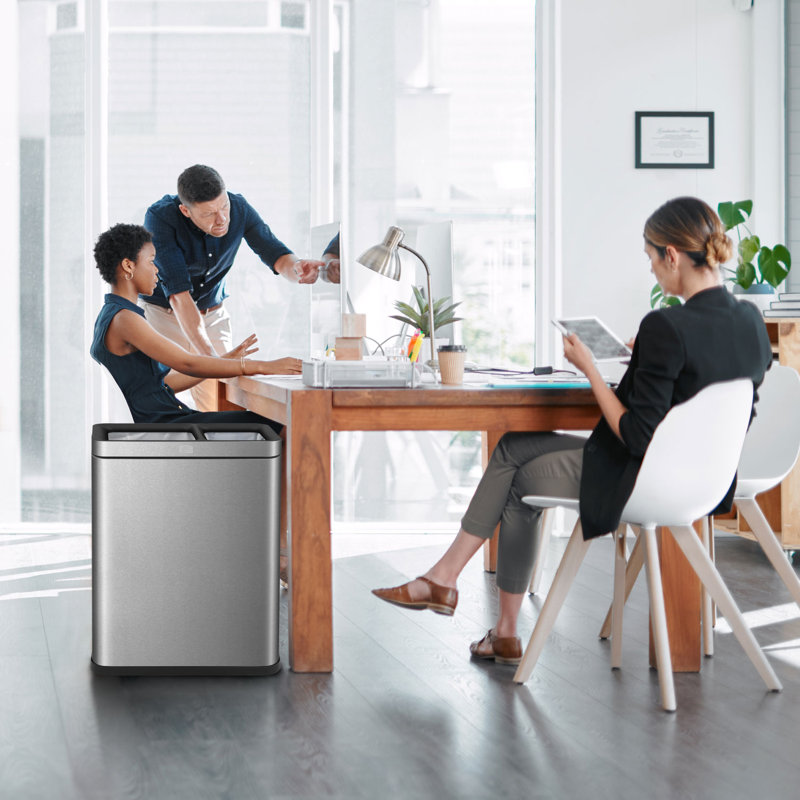 Poubelle à couvercle ouvert Home Zone Living, 13 gal