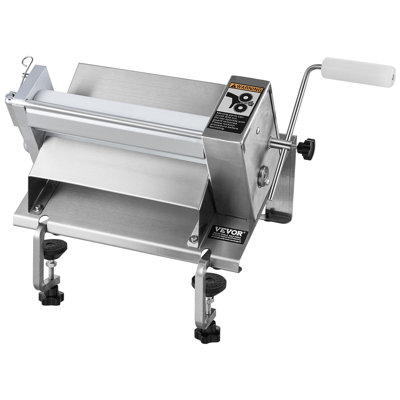 Manual Dough Sheeter Machine, Puff Pastry Sheeter and Fondant Roller, Removable Handle, Panel, Roller for Easy Cleaning, Max 1/2 inch Adjustable Thickness, for Home or Small Commercial Kitchens