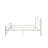 Queen Size White Bed Frame, Metal Construction, Unique Flower Pattern, Stable Structure, Fits All Mattress Types, 600 Lbs Limit, 8 - Inch Fit And , No Box Spring Needed, Compatibility, Quiet Strong,-13581602
