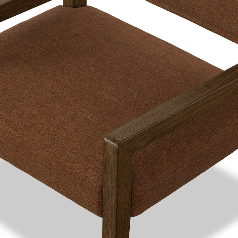Chaise avec accoudoirs Lorretta, Ambre cendré, Ocre Laughlin
