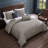 Bebejan Checkered Navy Tan 100% Cotton Sateen 5 Piece Reversible Comforter Set-112669932