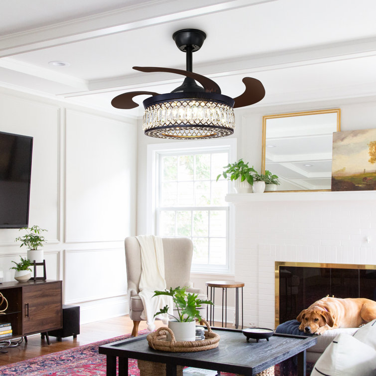 42'' Crystal Ceiling Fan With Remote Kit