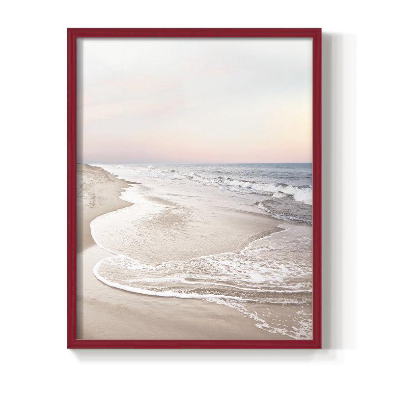 Corolla Soft Sunset, reproduction encadrée - bois massif, H 15 po x l 12 po, Rouge