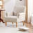 Upholstered Wooden Armchair-942644187