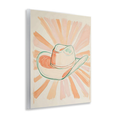 Sunburst & Cowboy Hat Wall Plaque, design by The Prints Vibe