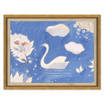 Swan In Lake (var. 3) Print