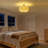 Nichoel Modern Farmhouse 3-Light 2-Tier Linen Blend Drum Semi Flush Mount Ceiling Light