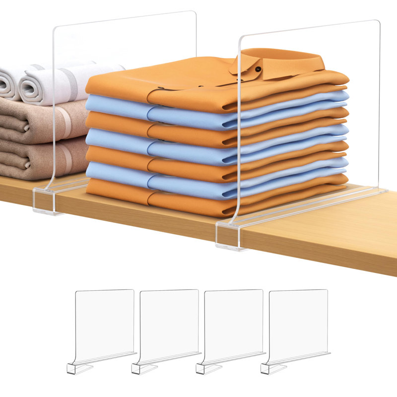 4 séparateurs de tablettes pour l'organisation de placard