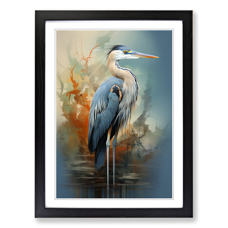 Heron Futurism - Framed Print