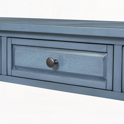Console Table 63" Long Console Table with Drawers and Shelf for Entryway, Hallway, Living Room (Navy, OLD SKU: WF314993AAM)