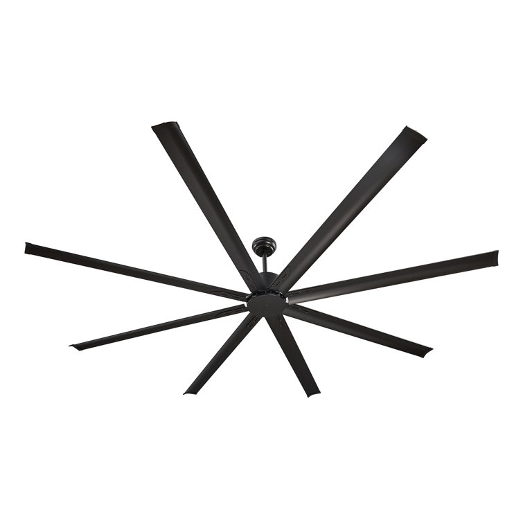 Aluminum Ceiling Fan No Light Remote Control Reversible DC Motor
